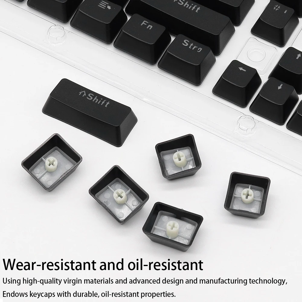 104 Keys Keycaps OEM Highly RGB Backlit Mechanical Keyboard Keycap Spanish Arabic Russian French Korean German Thai Portuguese