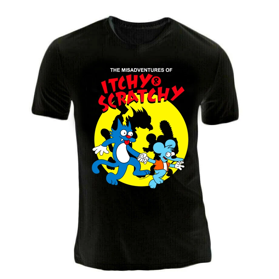 CAMISETA ALGODÓN TIPO RASCA Y PICA THE SIMPSONS DIBUJOS DTF ROPA HOMBRE NIÑO VERANO TALLAS T-SHIRT