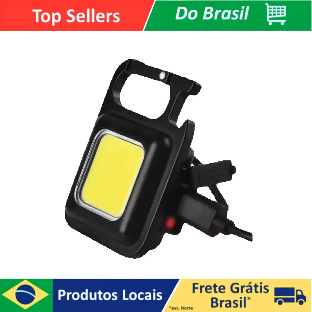 Mini Lanterna Com led Portátil/USB Recarregável Iuminação ajustavél 3 Modos De Luz Lanternas De Chaveiro E Abridor De Garrafas