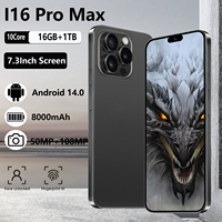 i16 ProMax 2025 HOT Original For Brand Smartphone 7.3 inch New Full Screen 4G 5G Cell Phone 6800mAh Mobile Phones Global Version