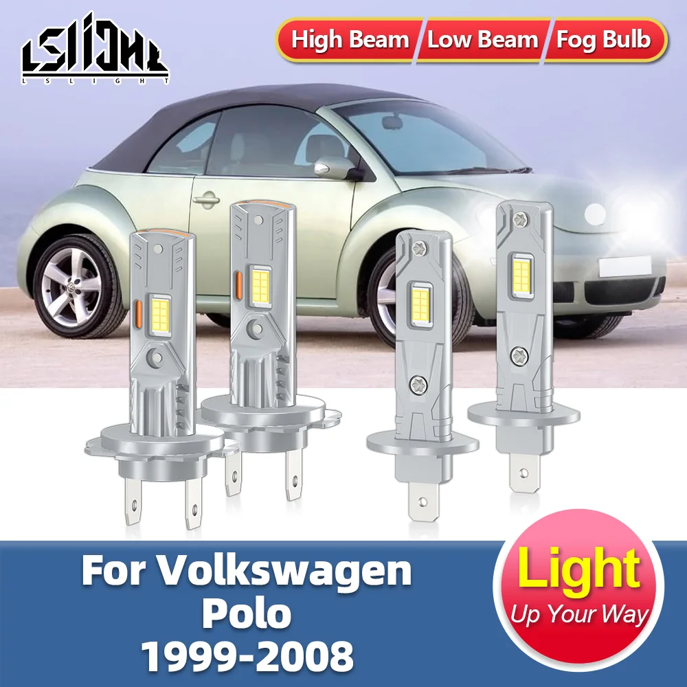 

2/4Pcs LED Car Headlight Bulbs 6000K CSP 3570 Chips Lamps 30000LM For VW Polo 1999 2000 2001 2002 2003 2004 2005 2006 2007 2008