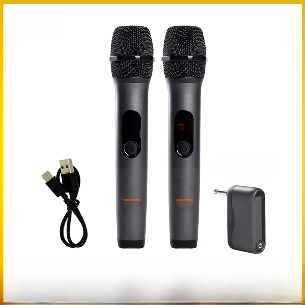 M23 UHF 2-kanaals draadloos microfoonsysteem met oplaadbare ontvanger Draadloze handmicrofoon voor Karaoke Church Party DJ - afbeelding 2