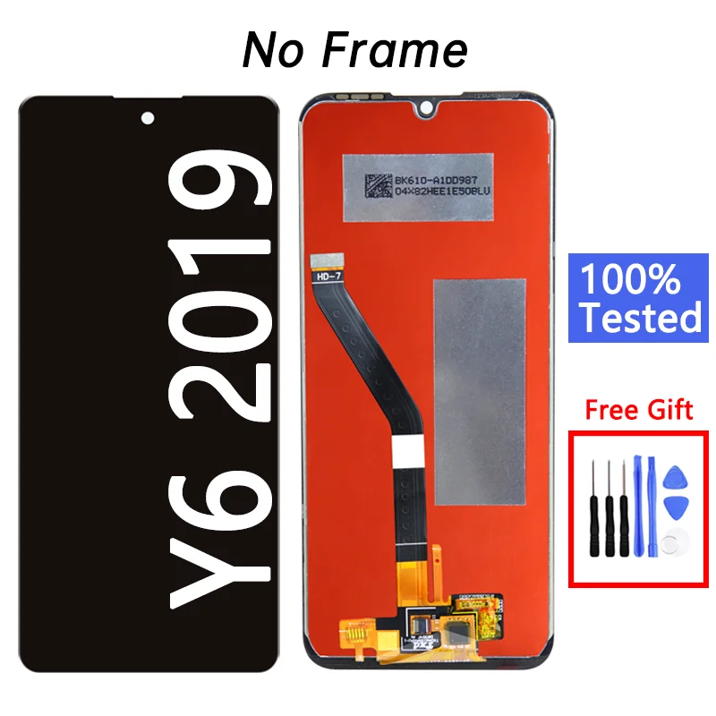 Mobile phone lcds for Huawei y6 pro 2019 screen replacement pantalla for huawei y6 2019 lcd display for y6 prime 2018 lcd