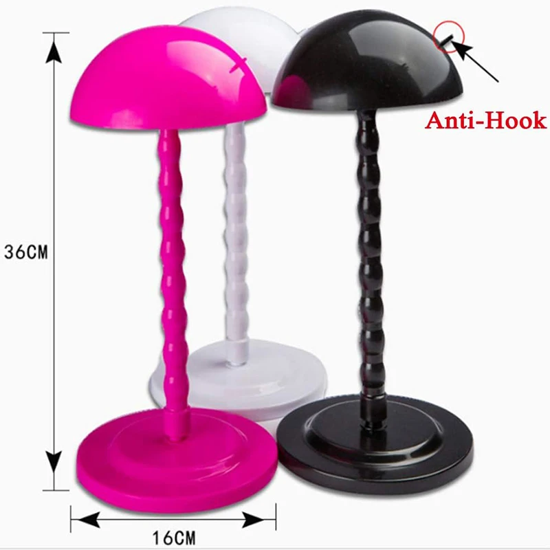 HAIRTIME Wig Stand Plastic Display Wig Head Holder Mannequin Head/Stand Portable Wig Stand For Styling Drying Display