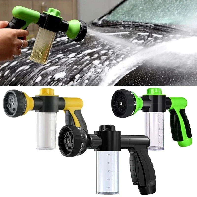 Drukslang Nozzle Schuimpistool 8 In 1 Jet Spuitpistool Zeepdispenser Tuin Watering Paard Hond Dier Auto Wassen tool Dropshipping - afbeelding 2