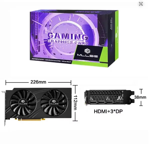 بطاقة رسومات NVIDIA RTX 3060 سعة 12 جيجابايت GDDR6 192 بت PCI Express 4.0 × 16 ذات 8 سنون (MLLSE)