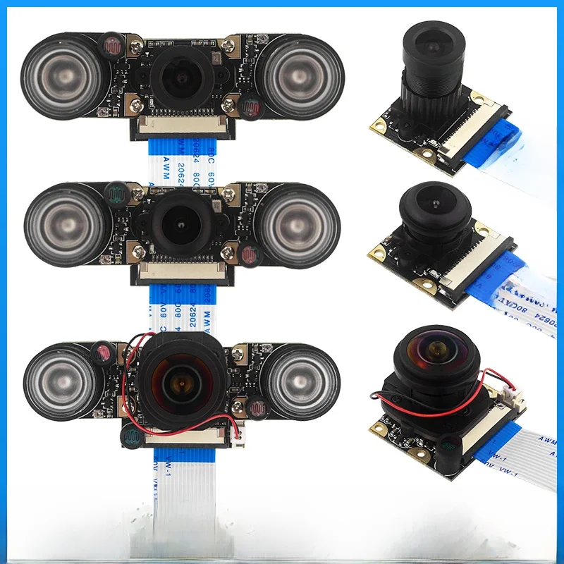 Kamera noktowizyjna Raspberry Pi z 2 światłami podczerwieni 5 MP OV5647 Kamera internetowa 75 175 IR-CUT dla Raspberry Pi 4B 3B+ 3B Zero — zdjęcie produktu 7