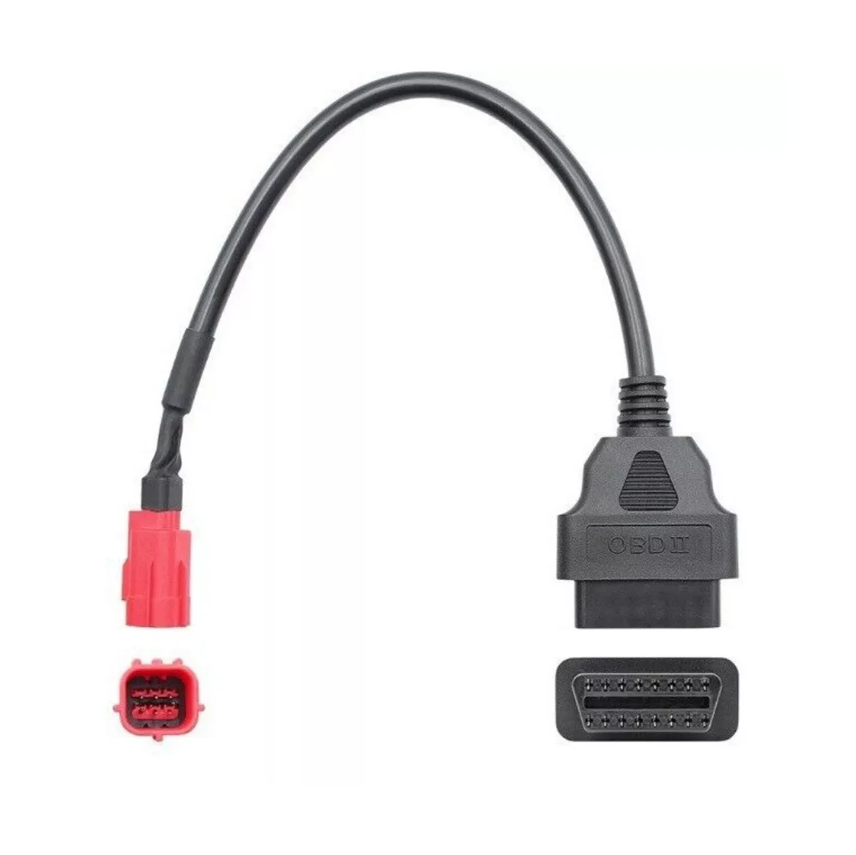 JDTech 30cm OBD Adapter Euro5 for Motorcycle 6 Pin to OBD2 (K-Line + CAN-Bus) Cable