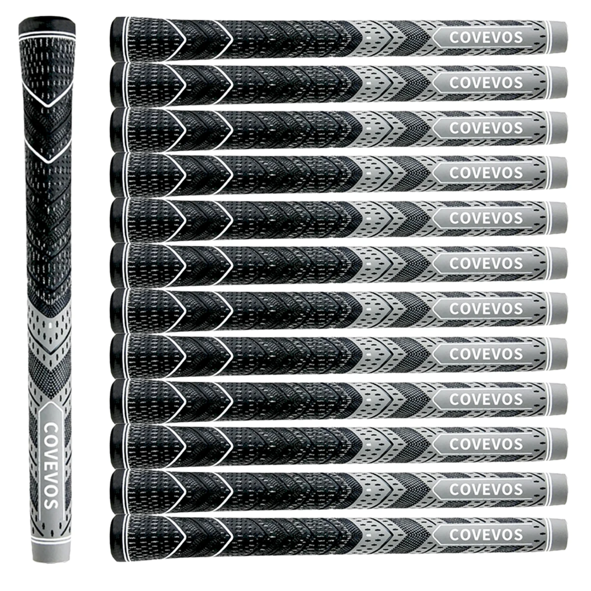 13pcs golf grips, made of natural rubber, with durable non-slip design, suitable for men and women.