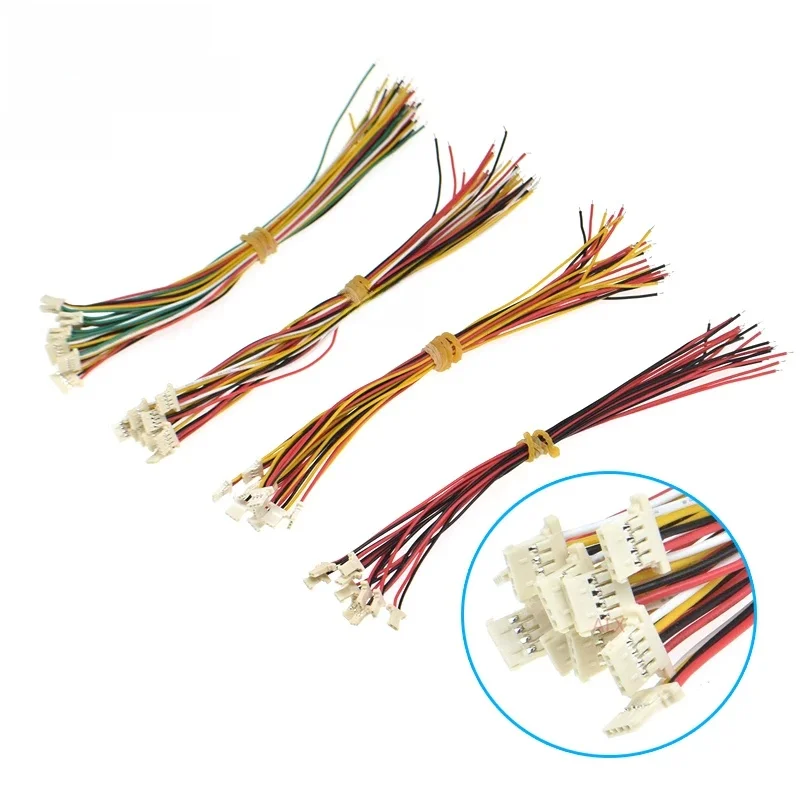 10 sztuk MX1.25 15cm 2P/3P/4P/5P/6P/8P 51146 1.25mm ultracienki przewód terminalowy A1254 SMD pozioma obudowa uchwyt kabel łączący LCD — zdjęcie 2