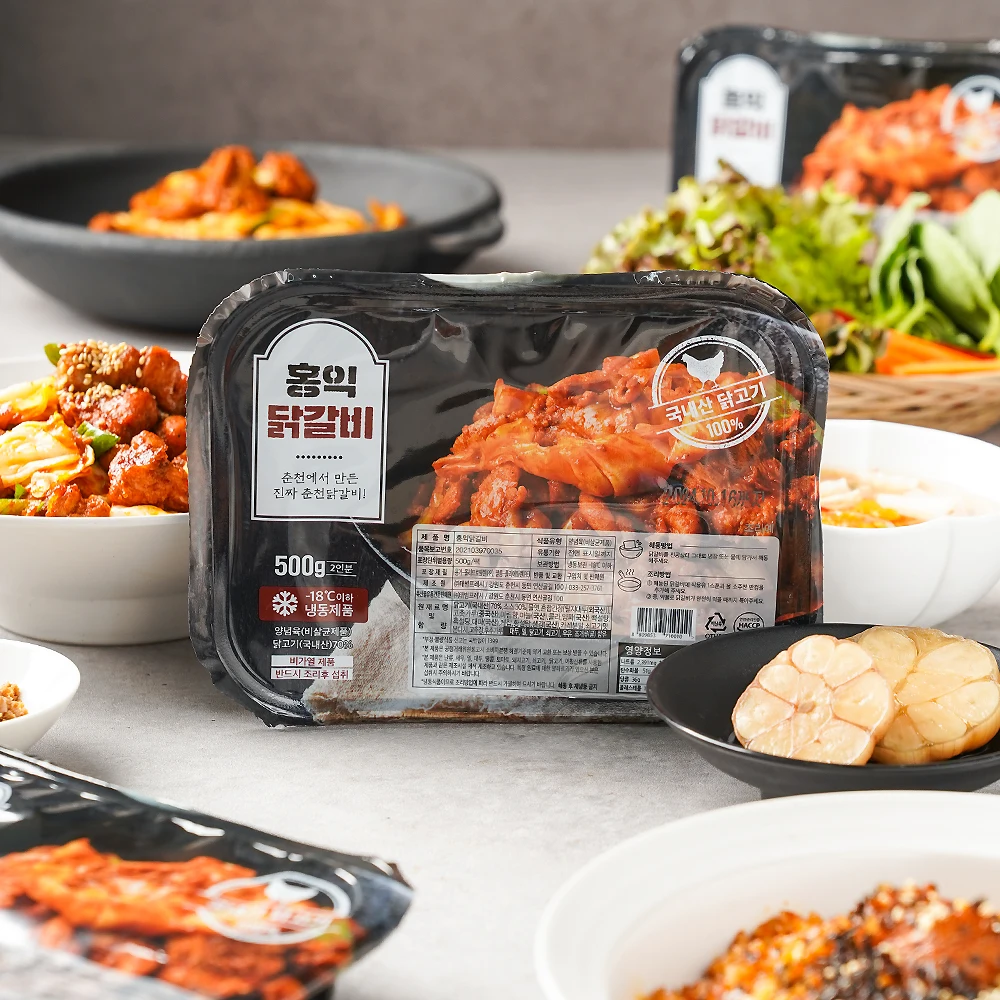 [홍익상회] 춘천닭갈비 1.5kg 500g x 3팩 국내산 닭고기