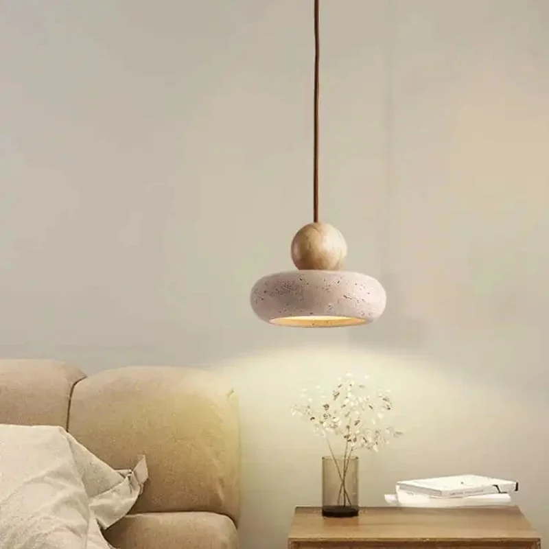 Vintage hanglamp met natuurlijke gele agaatsteen, perfect voor slaapkamer of restaurant - afbeelding 2