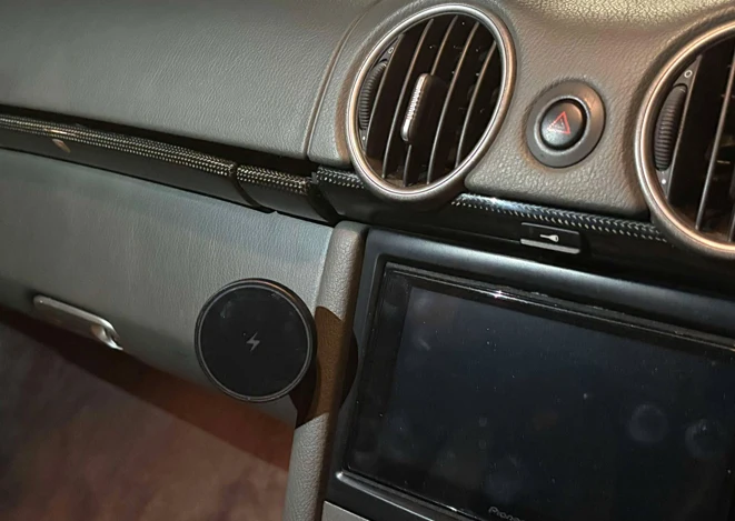 

Для Mag Safe, совместимое с перчаточным ящиком, крепление для телефона, зарядное устройство для Porsche 997 911, модель с правым рулем (RHD), органайзер для хранения автомобиля