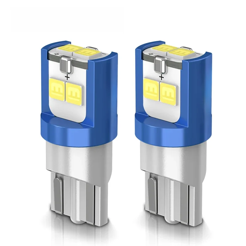 2szt W5W 3030 SMD Car T10 LED 194 168 Wedge Replacement Reverse Instrument Panel Lamp White Blue Żarówki do świateł obrysowych — zdjęcie 2