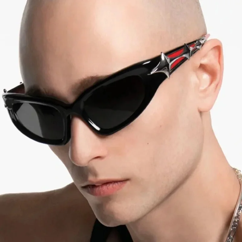 AliExpress juncture Y2K Irregular Unique Sports Cycling Sunglasses Four Star Stylish Shades Women Trendy Sun Glasses Fashion Eyewear UV400