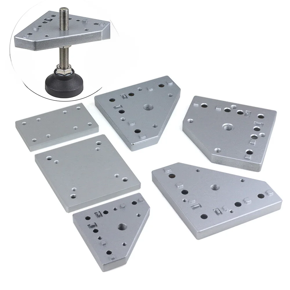 Plaque de montage de roulette en alliage d'aluminium, plaque d'extrémité de profil, profilés en aluminium, série 20, 30, 40, 2020, 3030, 4040