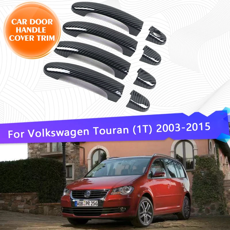 For VW Volkswagen Touran 1T MK1 2003~2015 Chrome Door Handle Cover Trim Scratch Proof 4PC Car Styling Exterior Parts Accessories