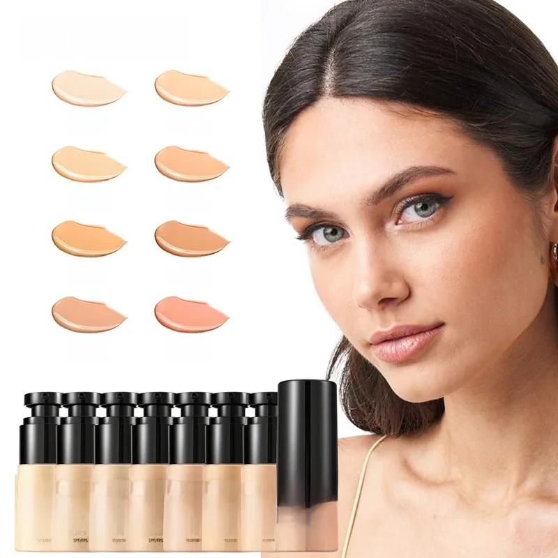 Focallure 8 couleurs fond de teint liquide fond de teint crème couverture complète correcteur hydratant visage maquillage