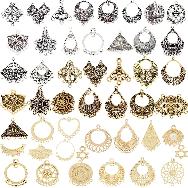 10 sztuk Mix kolczyk żyrandol złącza Charms wisiorki na naszyjnik biżuteria DIY Making Craft znalezienie akcesoria — zdjęcie 2