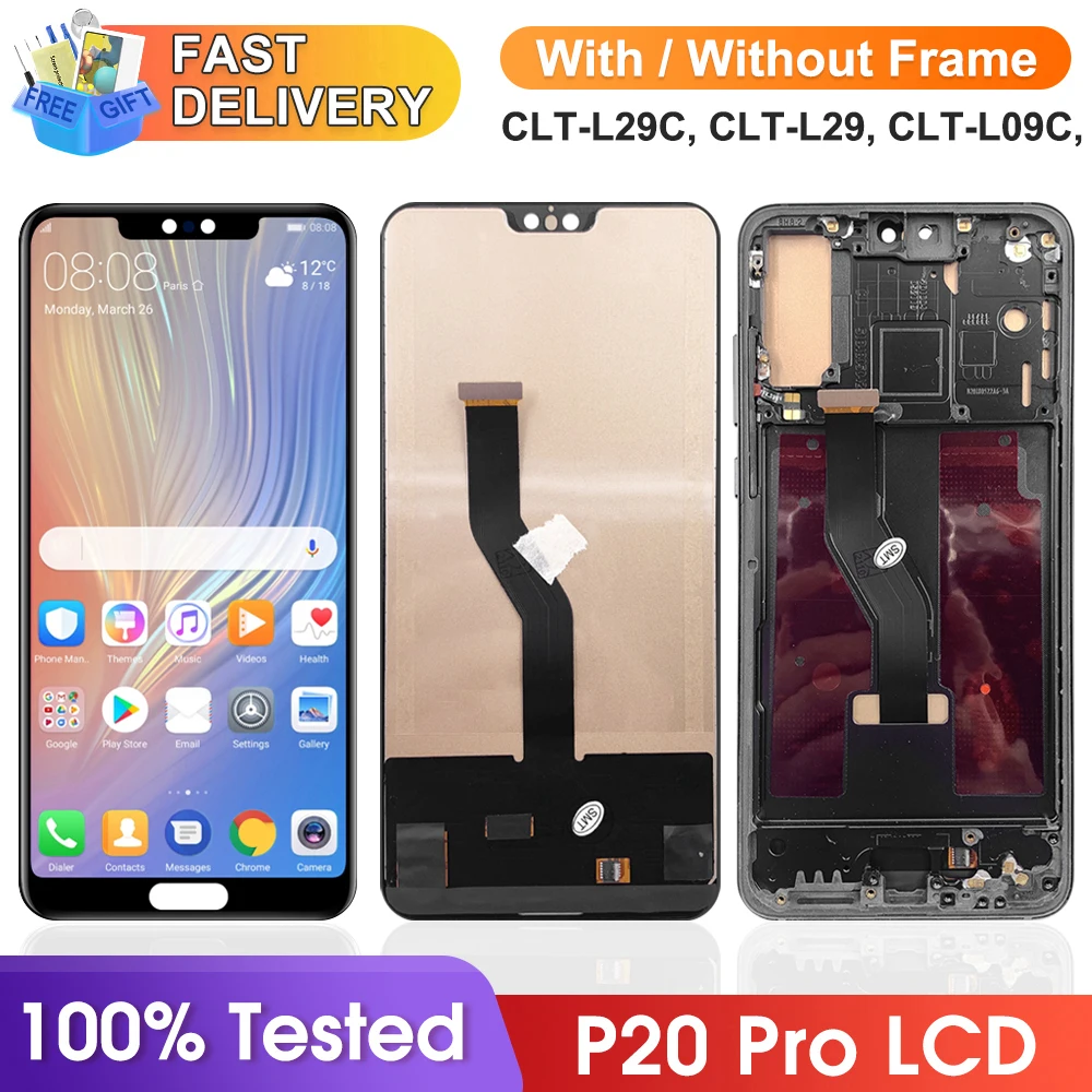 Screen for Huawei P20 Pro LCD Display Touch Screen Digitizer Assembly for Huawei P20 Pro CLT-L09 CLT-L29 Screen Replacement