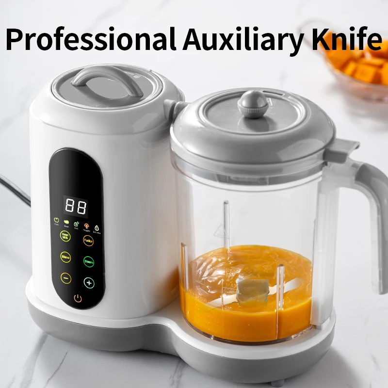 Robot culinaire multifonction pour bébé : préparateur de purée, porridge et céréales, mixeur, hachoir, cuiseur vapeur et blender électrique pour la préparation de repas solides et le nettoyage des aliments pour bébé