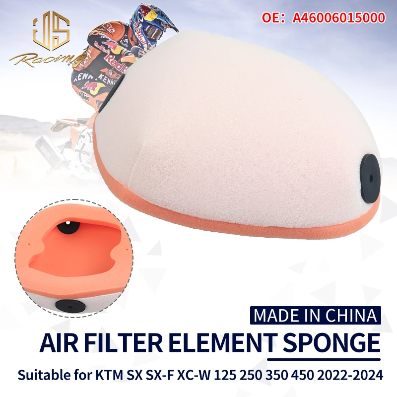 

JSRAOIMG Motorcycle Air Filter For KTM 125 250 350 450 500 SX SX-F XC XC-F XC-W EXC EXC-F Dirt Bike Foam Sponge Intake Cleaner