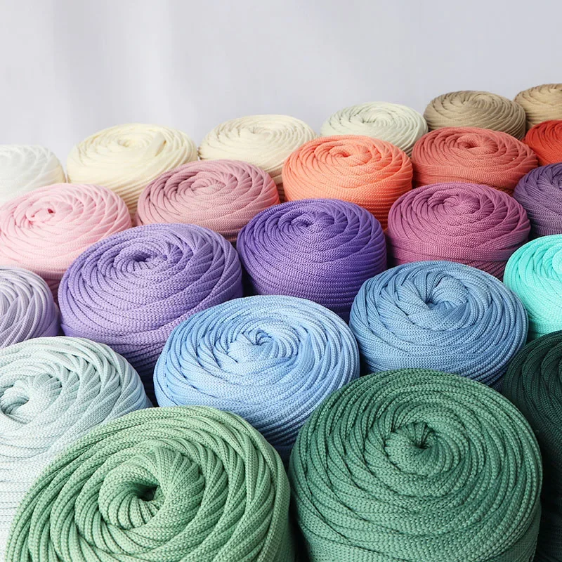 300G T Shirt Crochet Chunky Giant przędzy wełny na drutach DIY koc szycia szydełka dostaw bawełna Tufting nici — zdjęcie 2