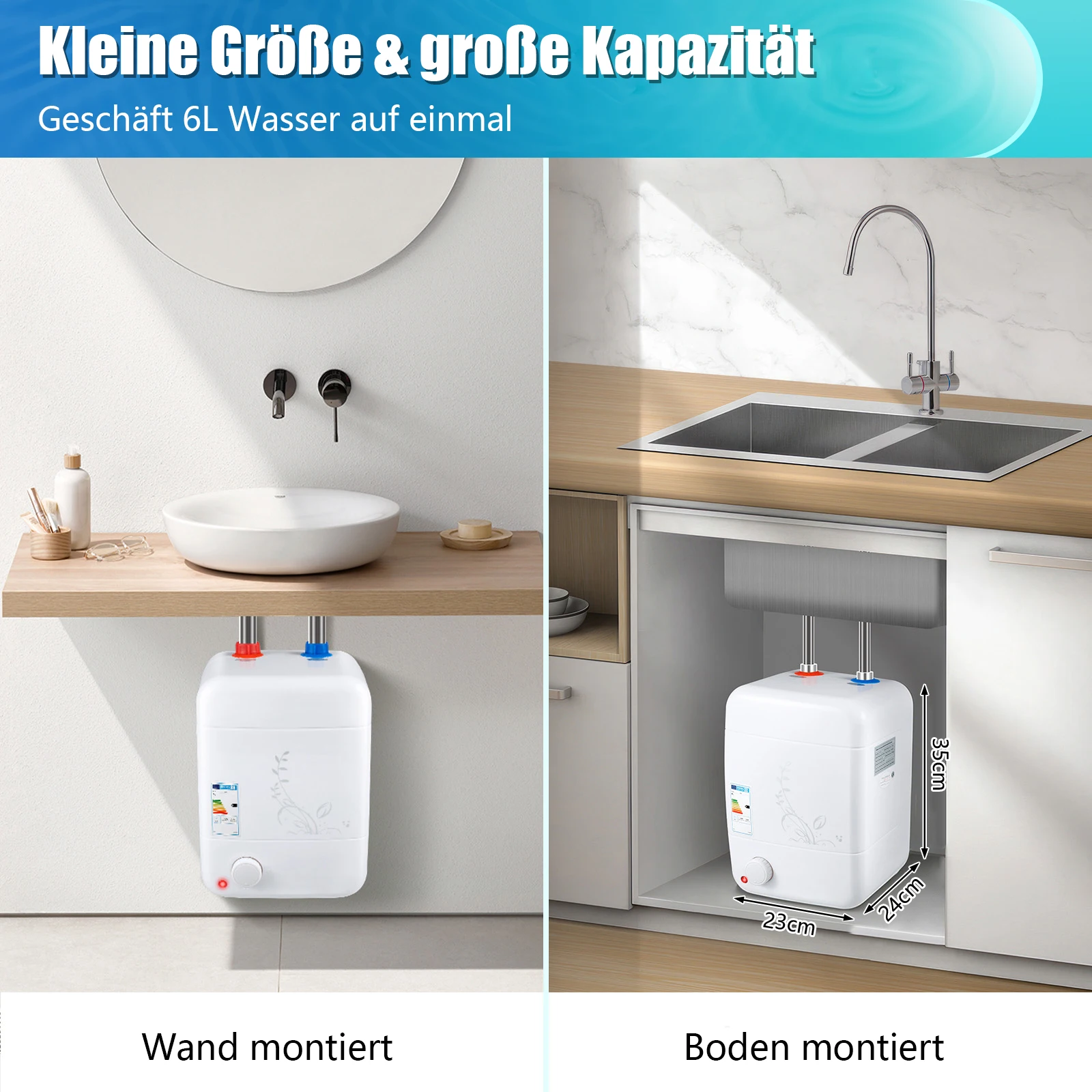 8L Druckbeständige Unterbau-Heißwasserspeicher Kospel Kleiner Kessel 1500W Hotsale – Detail 7