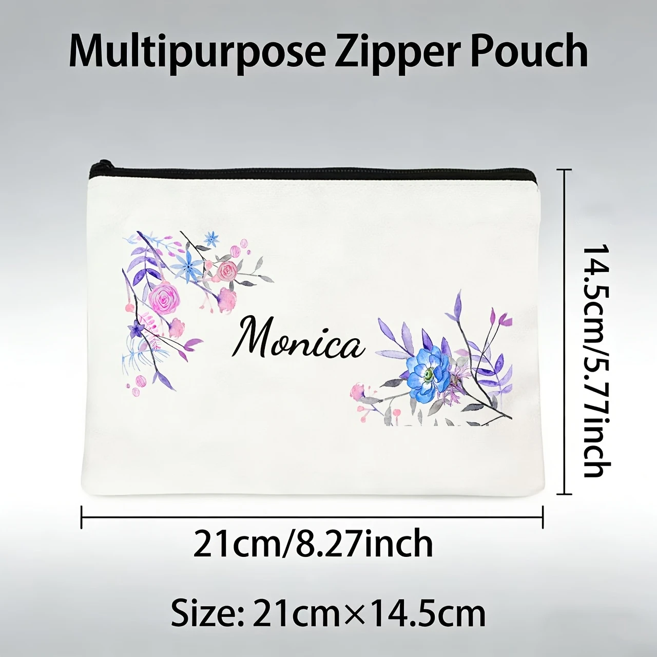 Customizable Watercolor Floral Makeup Bags. They Seem to Bring The Vitality And Energy of Spring.