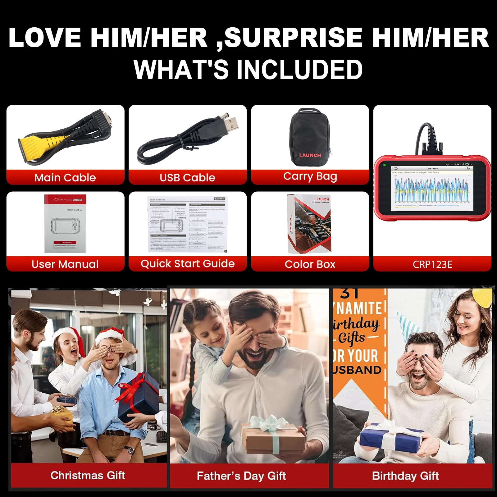 Запуск X431 CRP123E OBD2 Автомобильный сканер 4-системы Автомобильная диагностика Масло ETC SAS Сброс PK CRP123x CRP123i