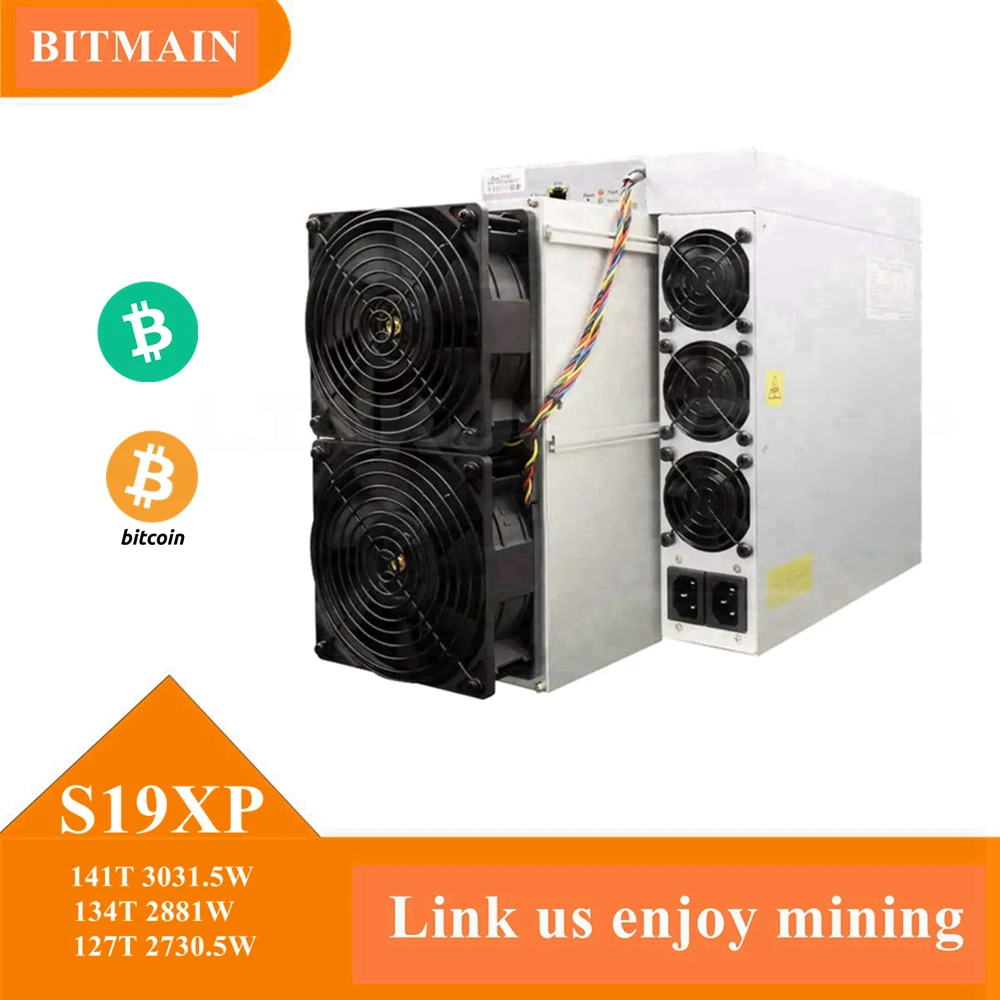 BITMAIN ANTMINER S19 XP 141/134/127Th/S avec 3031 2881 2730 Watts PSU inclus, Machine BTC puissante