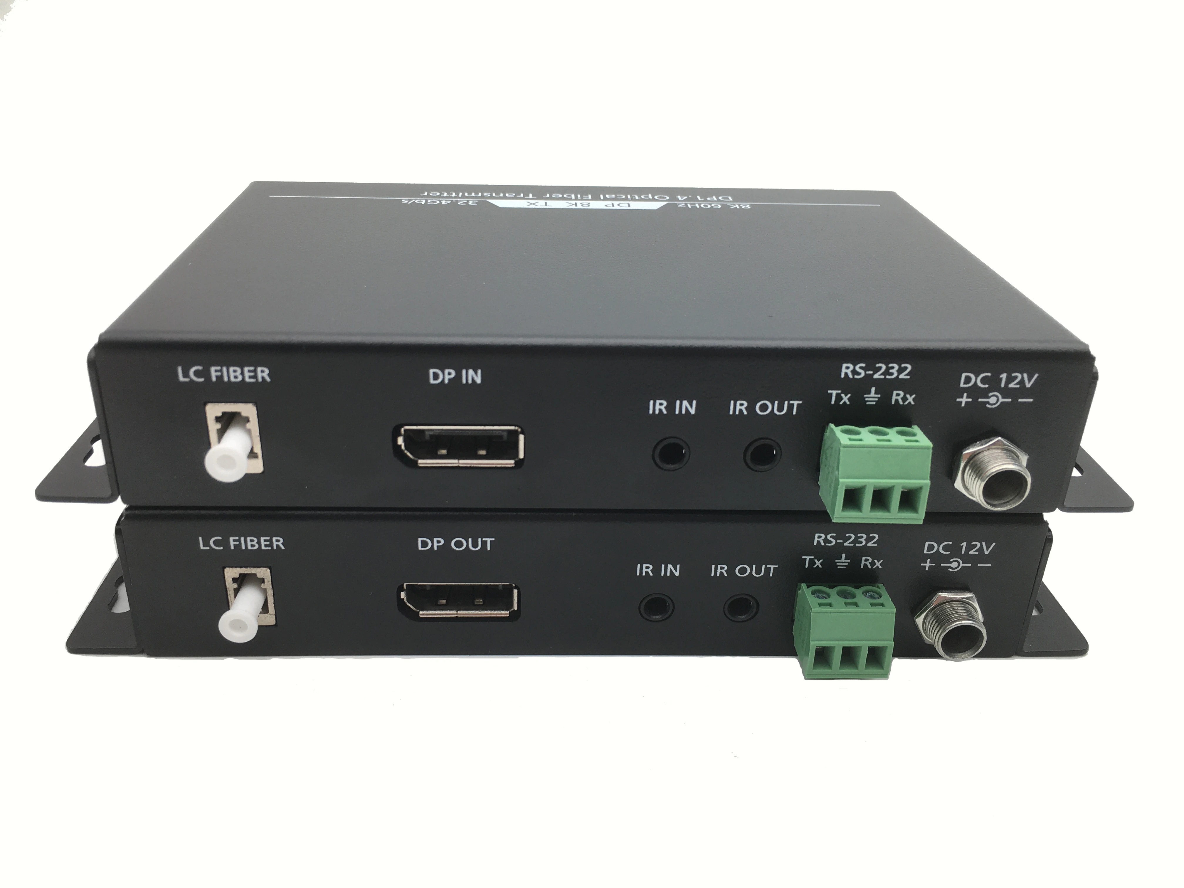 DP1.4 Full 8k Optic Extender Over Fiber,DisplayPort 1.4 7680X4320@30Hz SingleMode LC Connector 1500M With Bi-directional IR,Data