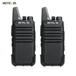 Retevis RT622 Mini Walkie Talkie 2 Pcs VOX USB PMR 446 FRS License-free Portable Two Way Radios Station For Restaurant Retail