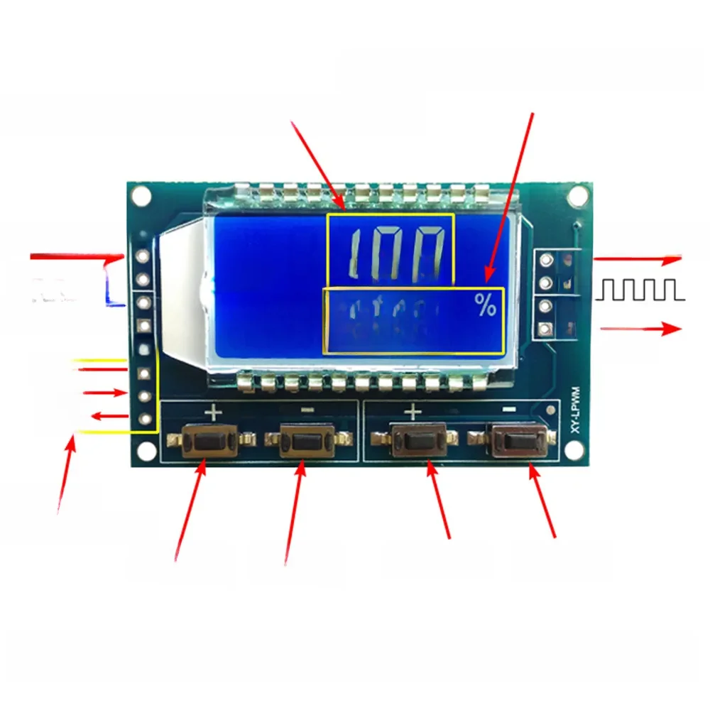 AliExpress Aideepen DC 3.3V-30V 1-Channel 1Hz-150KHz Dual Mode Signal Generator Square Wave LCD PWM Pulse Frequency Duty Cycle Adjustable Module