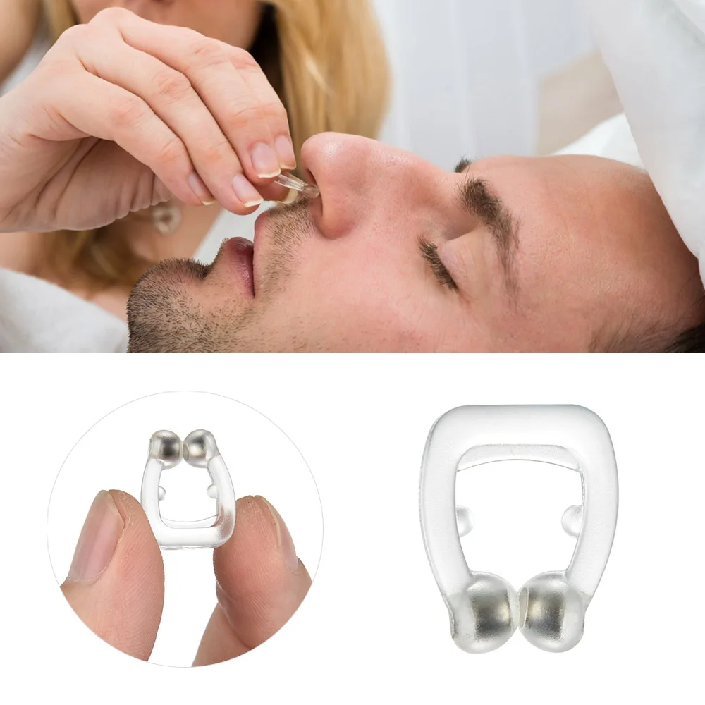 Silicone Magnetic Anti Snore Nose Clip Stop Snoring Sleep Tray Anti-Snoring Sleeping Aid Apnea Guard Night Device Health Care