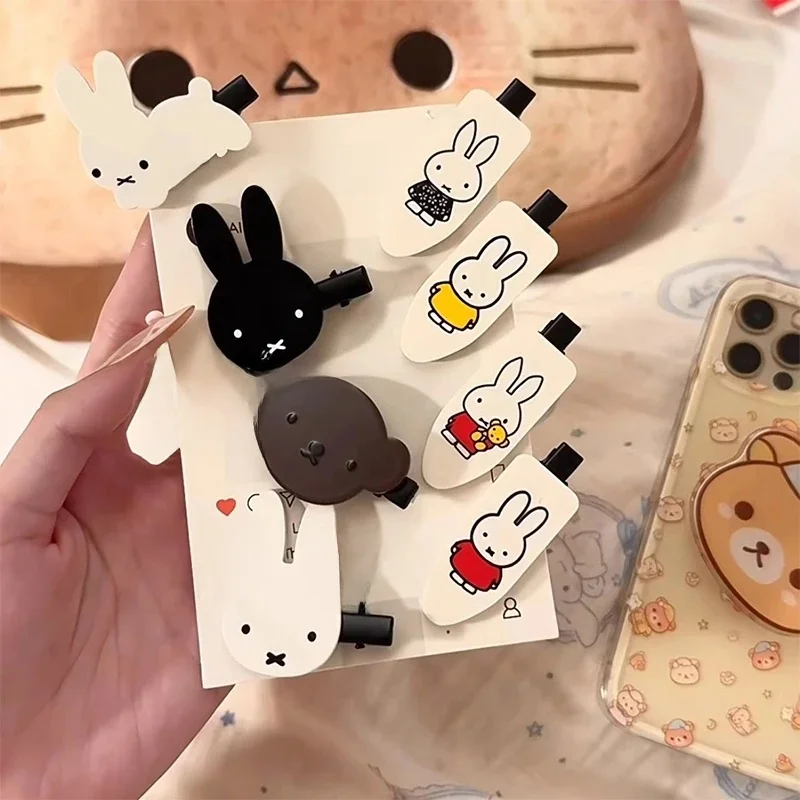 Kawaii Miffy Boris épingle à cheveux Ins Style frange pince mignon doux Cool fille cheveux coiffure jouet cadeau pour les filles
