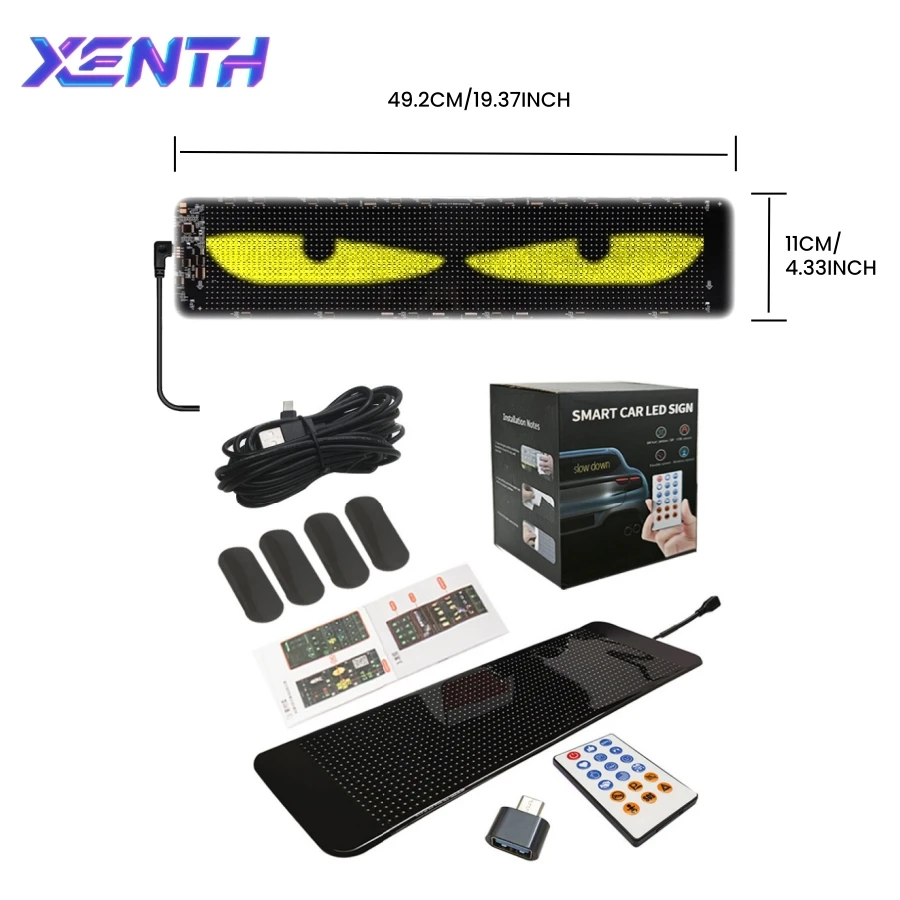 

Гибкие светодиодные вывески XENTH Devil's Eye для подарка на Рождество и Хэллоуин с помощью приложения Bluetooth, дистанционное управление, программируемый по индивидуальному заказу
