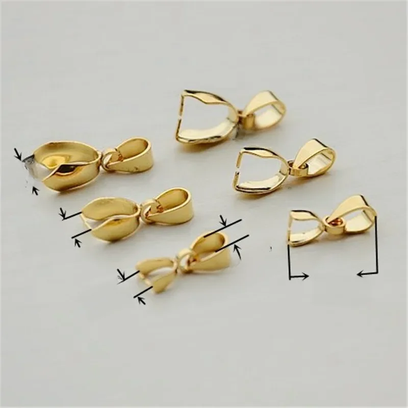 10 sztuk/partia 15/17/19mm zatrzaski ze stali nierdzewnej zatrzaski klipy Charm Bails koraliki złącza do tworzenia biżuterii znalezienie naszyjnik DIY — zdjęcie 2