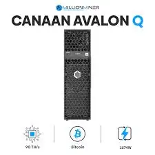 

Профессиональный майнер для биткойнов Hardware Blockchain Canaan Avalon Q 90TH/s - 18.6J/TH, 1674W, бесшумный
