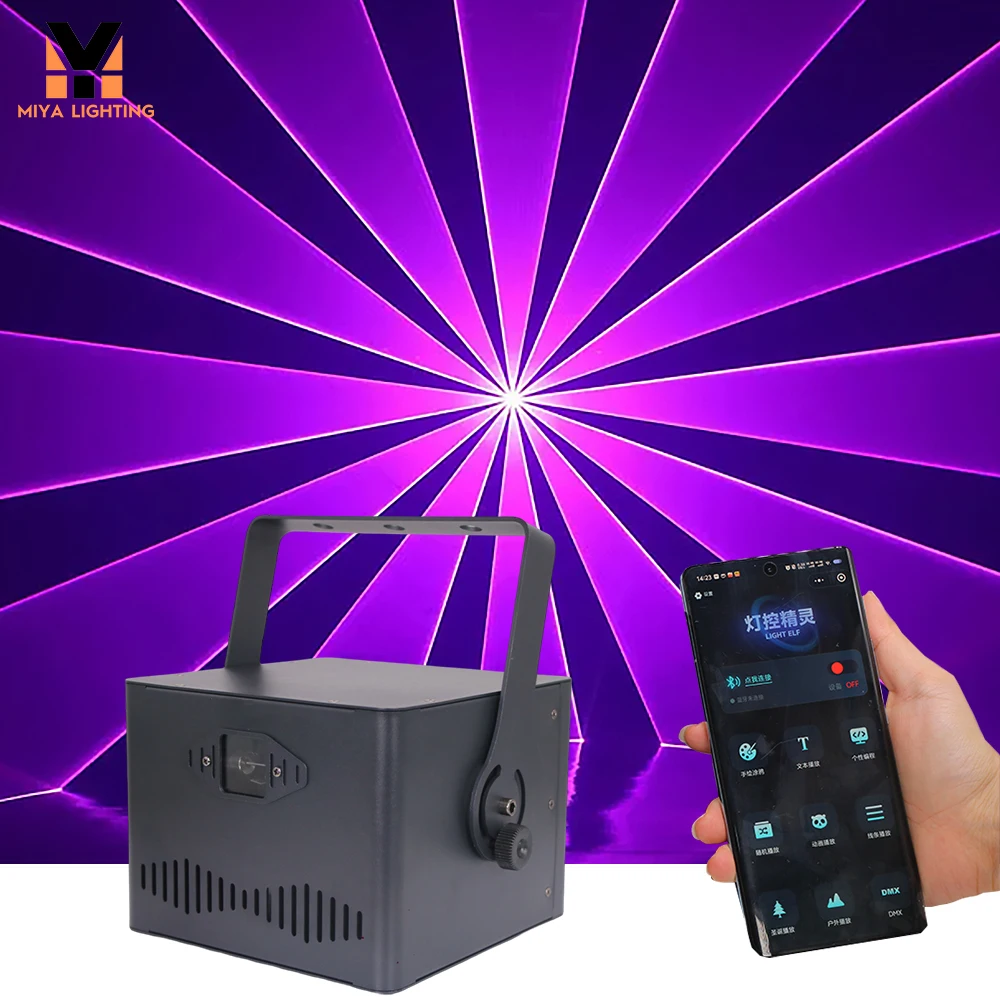 

Bluetooth 4W app Control Animation RGB Laser Lines Beam Stage Light for home party Christmas holiday lighting projector