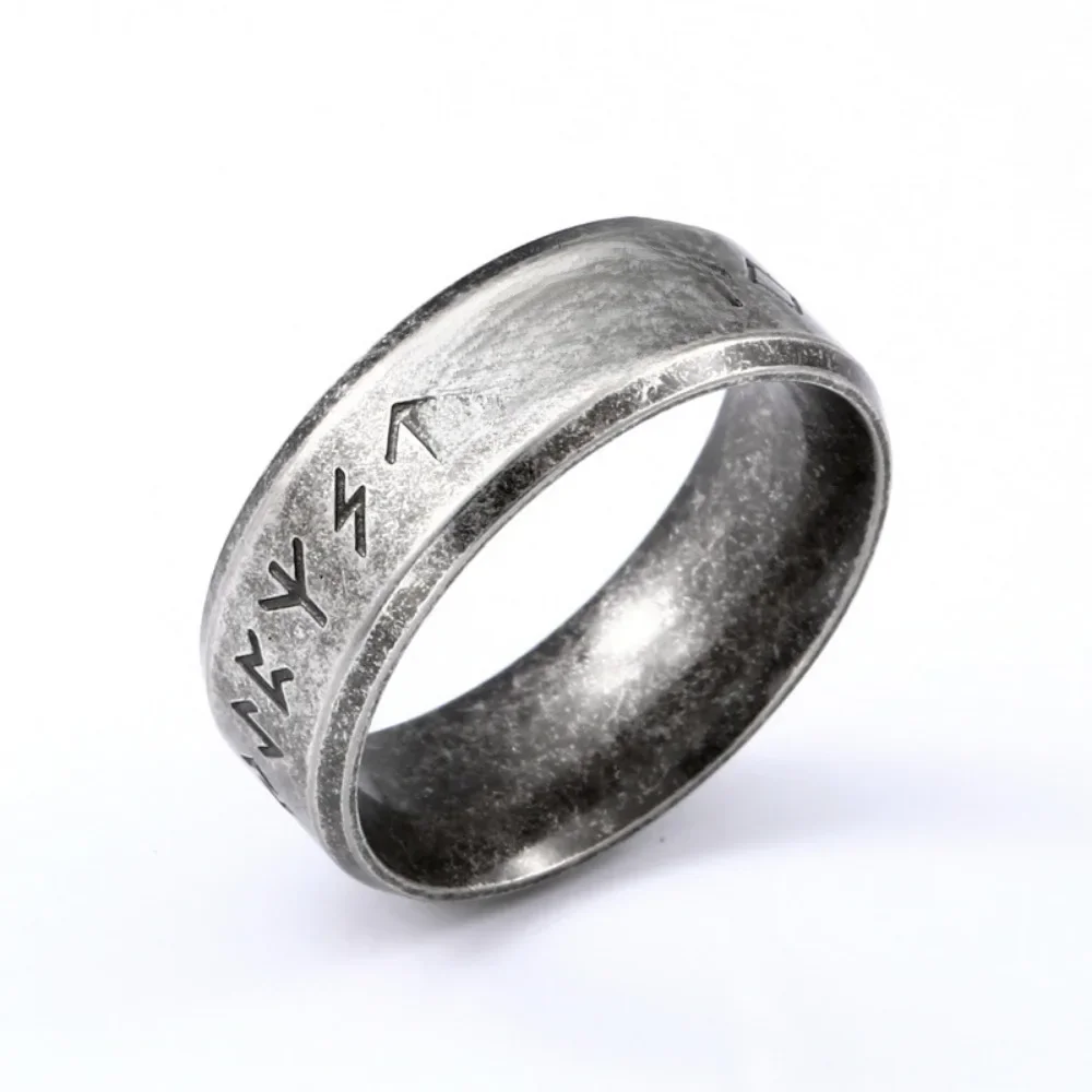 Europa e nos estados unidos novo vintage viking runa antigo anel tendência da moda masculina retro