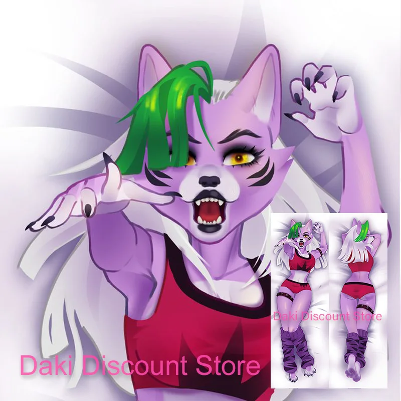 Dakimakura Roxanne Wolf Roxy Anime Double Sided Print Life Size Body Pillow Cover