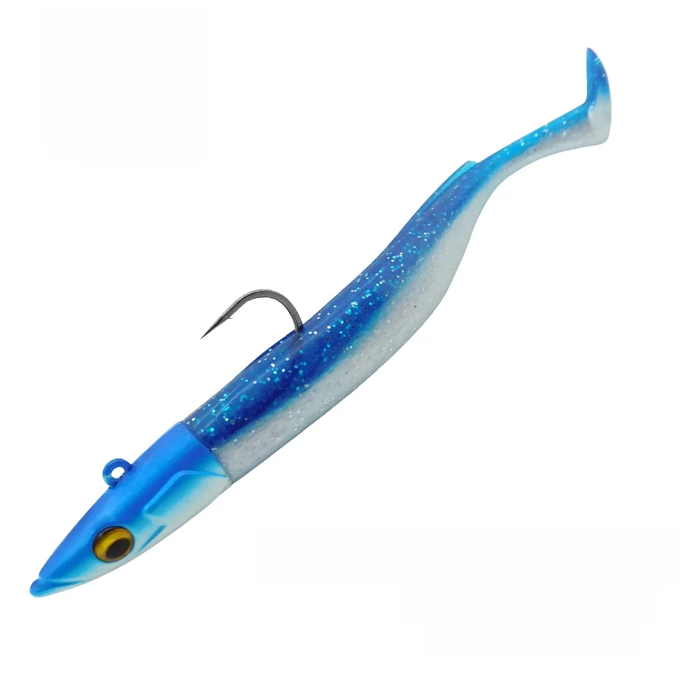 Leurre souple ESFISHING en silicone, appât Crazy paddle tail Sea eel 150mm, Shad réaliste pour la pêche au bar, au brochet et à la truite.