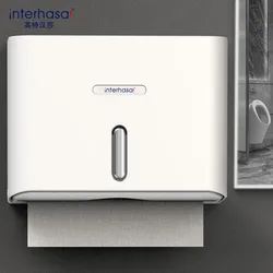 Interhasa! Impermeável Wall Paper Toalha Holder, Punch Free Tissue Dispenser, banheiro comercial e WC