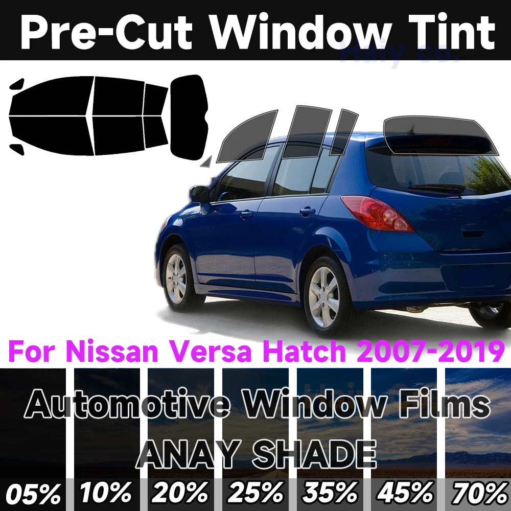 

Предварительно вырезанная тонировка окон автомобиля для Nissan Versa Hatch 2007-2019, авто наклейка, защита от солнца и ультрафиолета, тепловая 2-слойная защитная пленка для окон, конфиденциальности