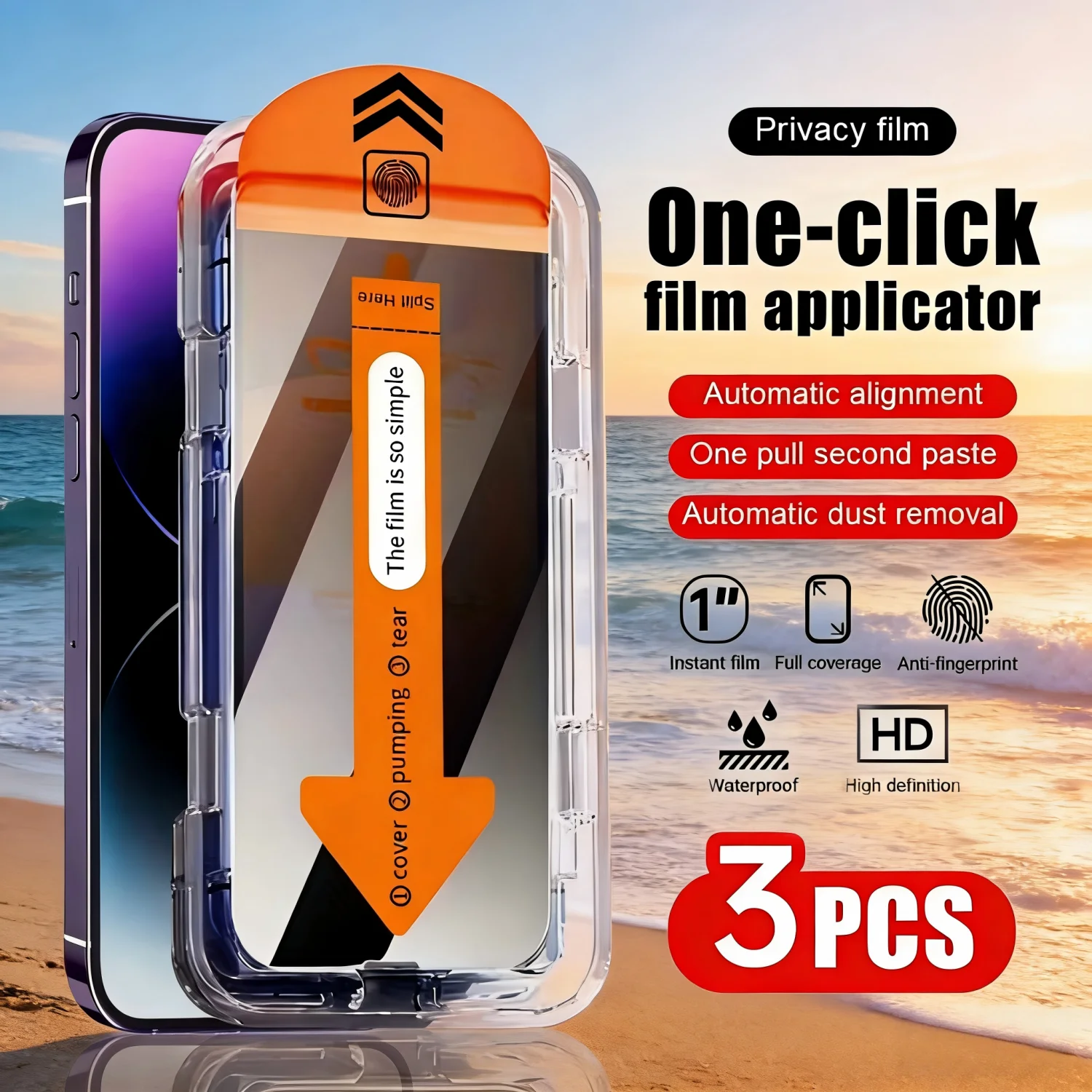 

3Pcs For iPhone 17 Air 16 Promax 15 Pro 14 Plus 13 Mini 12 11 Mobile phone Protective Film Anti-peep Dust-free Warehouse