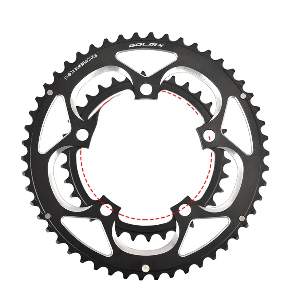 AliExpress GOLDIX 110BCD Double Chainring 50-34T for Road Bike Crankset/ Folding Bike 9S/10S/11S Speed Ultralight Chainwheel