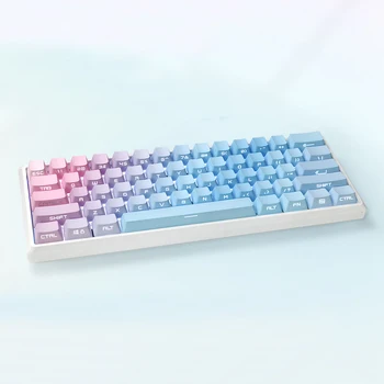 Blue Enchantress Keycaps Blue Gradient OEM Profile Backlit Transparent Keycap  PBT Side/Top Print Keycaps For GK61 68 87 keyboar