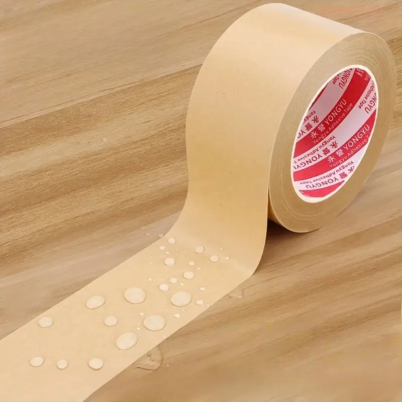 茶色の耐水性、強力な粘着テープ（箱の封緘、梱包、フレームの取り付け用）と、特殊な引き裂き可能な茶色のシールテープ