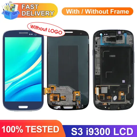 4.8" Screen for Samsung Galaxy S3 Lcd Display Digital Touch Screen with Frame for Samsung I9300 Galaxy S III I9300 I9300I